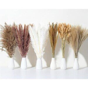 135 PCS Dried Pampas Grass Decor, Boho Home Decor, Dried Flowers Table top decor
